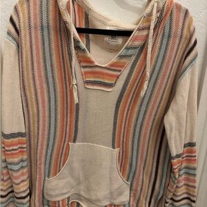 Rip Curl Multicolor Striped Knit Hoodie